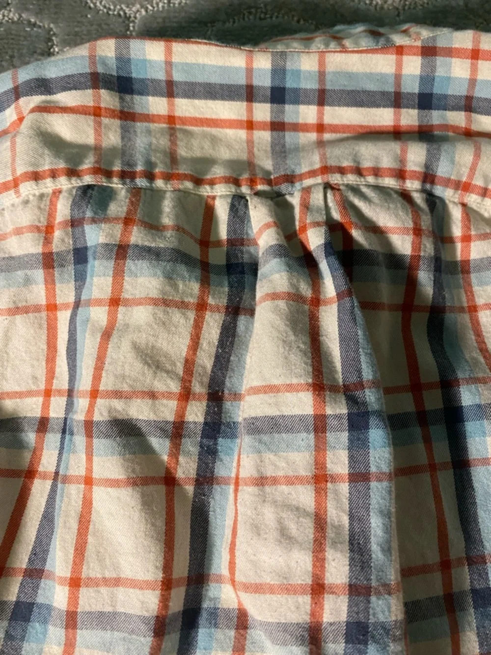 J.Crew Mens L  Plaid Button Down‎ Shirt Cotton Blue Orange Casual Preppy Classic